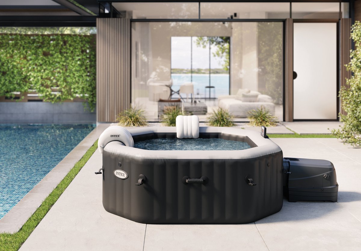 Intex PureSpa Onyx Black Jet & Bubble Deluxe 4 persoons - afbeelding 3