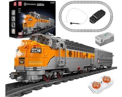 Mould king - technic - speelgoed trein - speelgoed - 1541 stuks - 70x6.6x10.6 cm - 14+ - oranje - met afstandsbediening