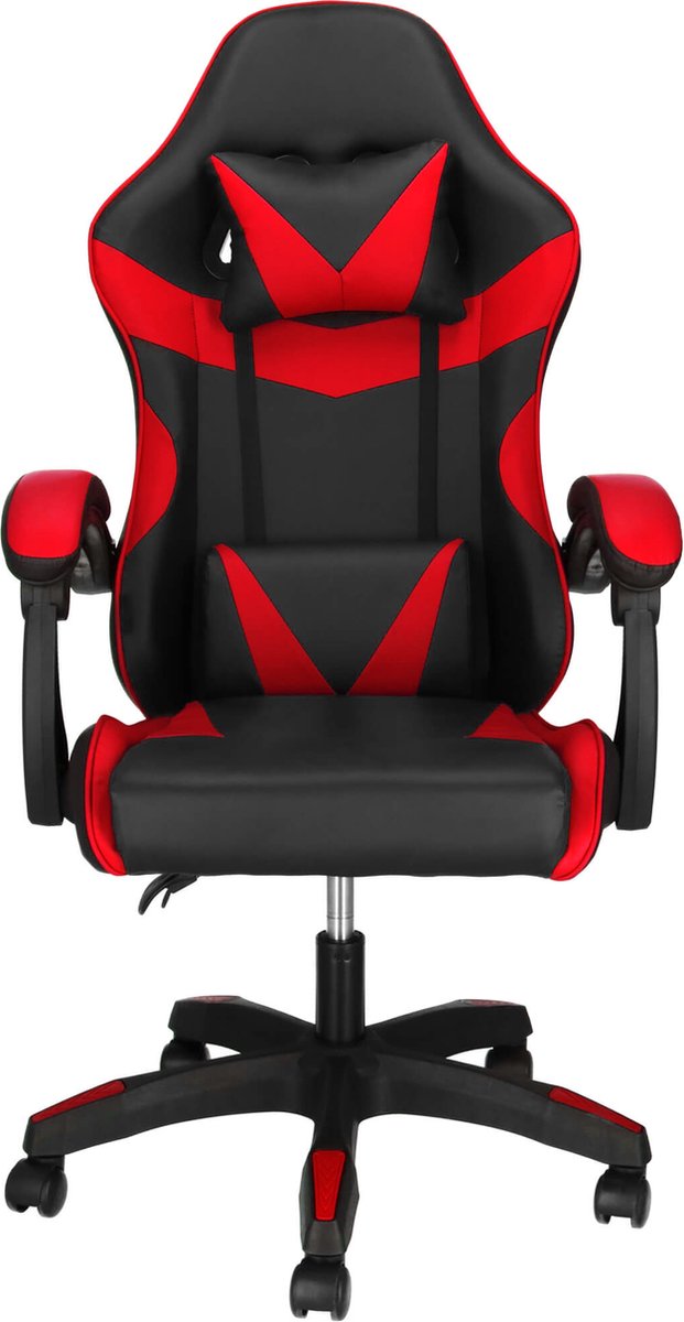 Afbeelding 3 van Springos Gamestoel - Gaming Stoel - Ergonomische Bureaustoel - Game stoel - Verstelbaar - Gaming Chair - Rood/Zwart