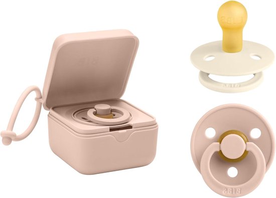 J.Børn Siliconen fopspeenkoffer | fopspeenhouder voor 3 fopspeen, eenvoudig te reinigen fopspeenhouder | opbergcontainer voor fopspeen | draagbare babyfopspeen voor reizen (Blush J.Børn Siliconen fopspeenkoffer | fopspeenhouder voor 3 fopspeen, eenvoudig te reinigen fopspeenhouder | opbergcontainer voor fopspeen | draagbare babyfopspeen voor reizen (Blush