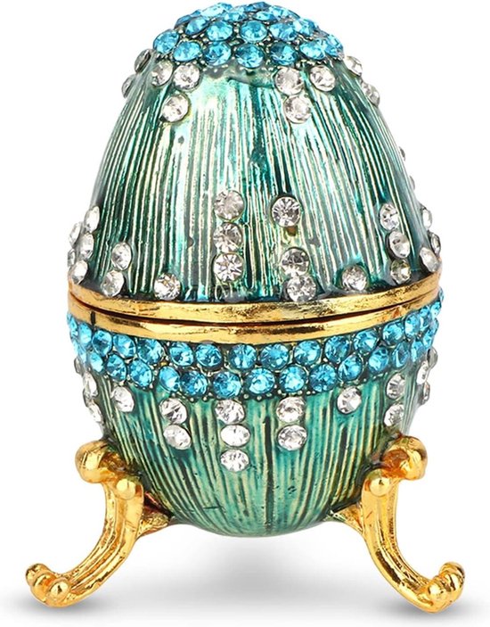 Sheens Handbeschilderde Ei, Vintage Goud vergulde geëmailleerde Ei Sheens Handbeschilderde Ei, Vintage Goud vergulde geëmailleerde Ei