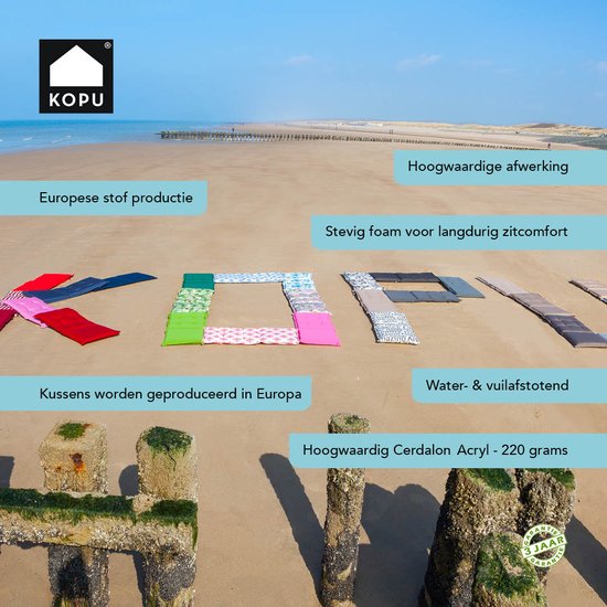 Kopu® Manchester Sand Coussin de canapé 120x50 cm - Sable - Tissu de haute qualité