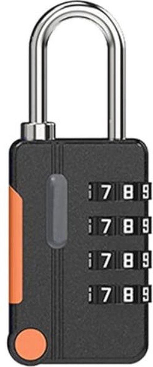 Bol.com Cijferslot | Hangslot | 4 Cijfers | Bagage | Tas | Kast | Weerbestendig | Zwart aanbieding