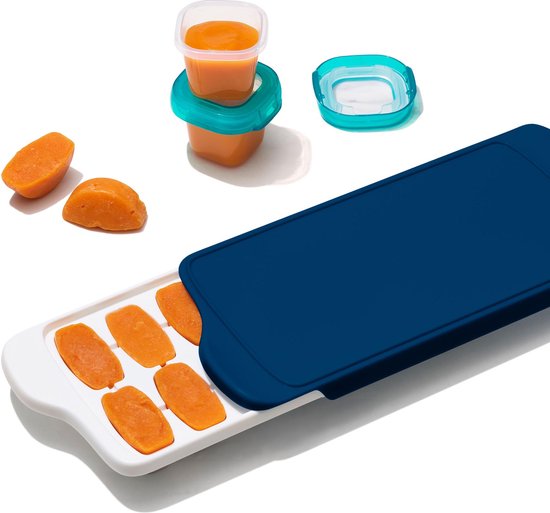 OXO tot Babyvoeding diepvriesbakjes - Babyvoeding bewaarbakjes - Diepvriesbakjes met deksel - 14x22 ml- Navy van OXO — afbeelding 2