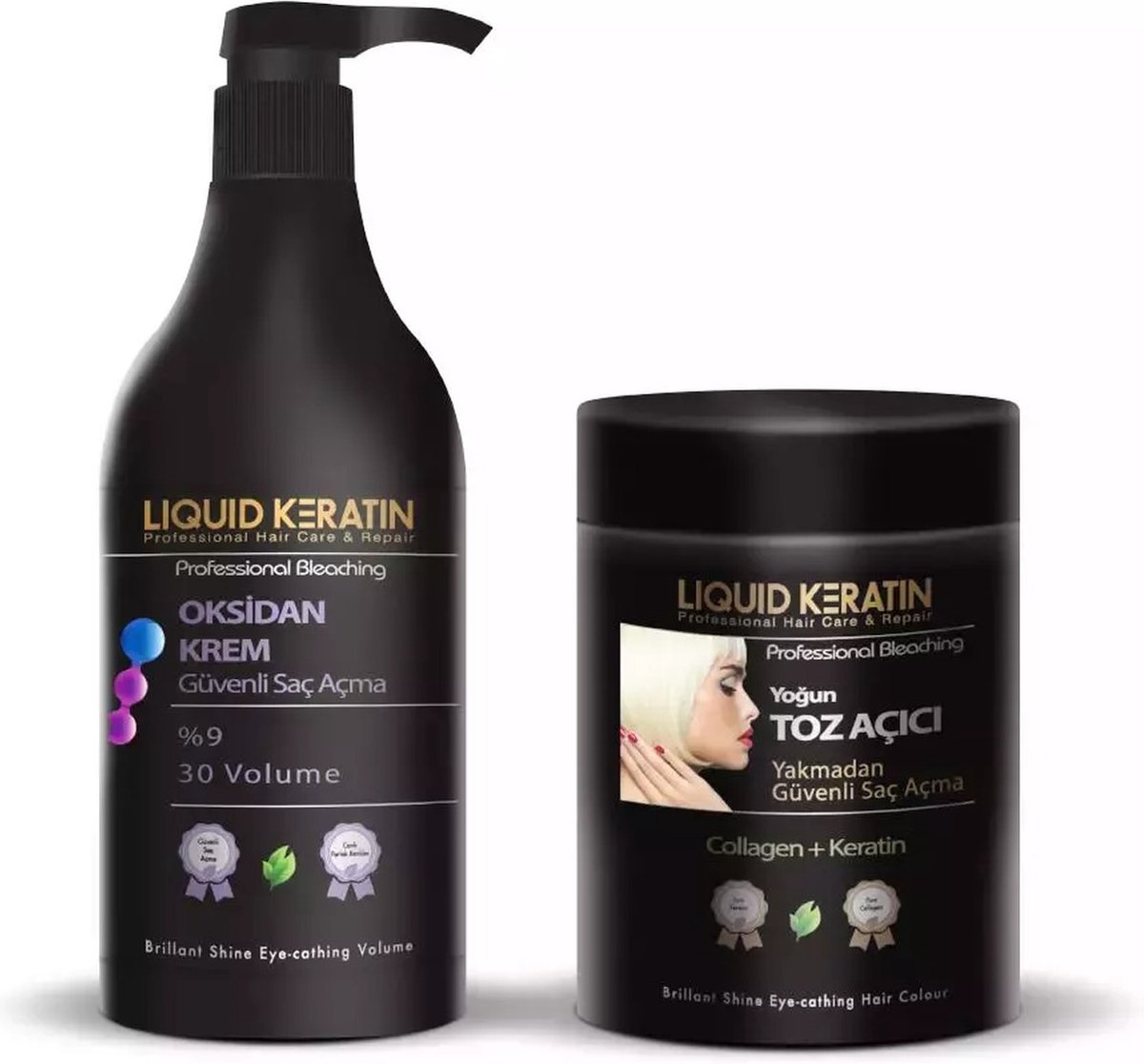Liquid Keratin - Haarkleurverlichtingsset Oxidant Crème 500 ml - Blondor 500 Gr. Blondor