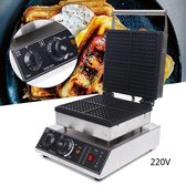 Bol.com Commerciële Wafelmaker - Professionele Wafelijzer - Wafelijzer - Wafelmaker - Elektrische Wafelijzer - Anti-Aanbaklaag -... aanbieding