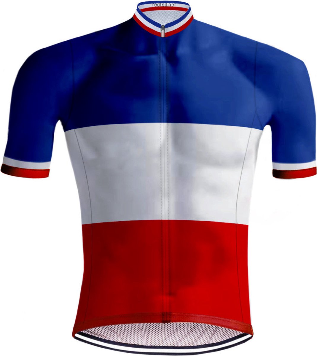 Retro Wielershirt Franse Kampioenstrui Tricolore - REDTED - XS