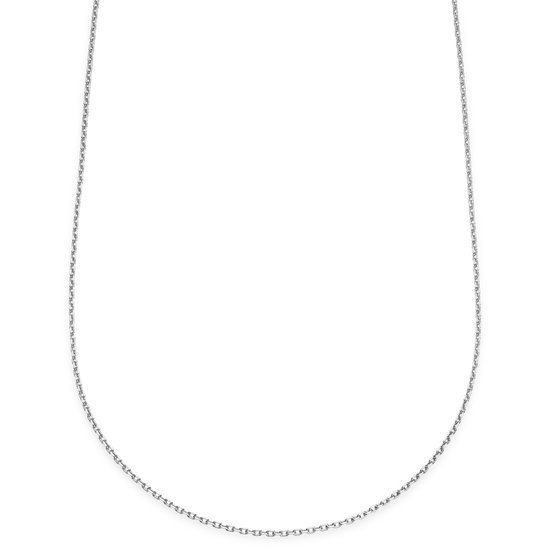 Argentia | 925s | Collier à chaîne en argent sterling plaqué rhodium de 2 mm