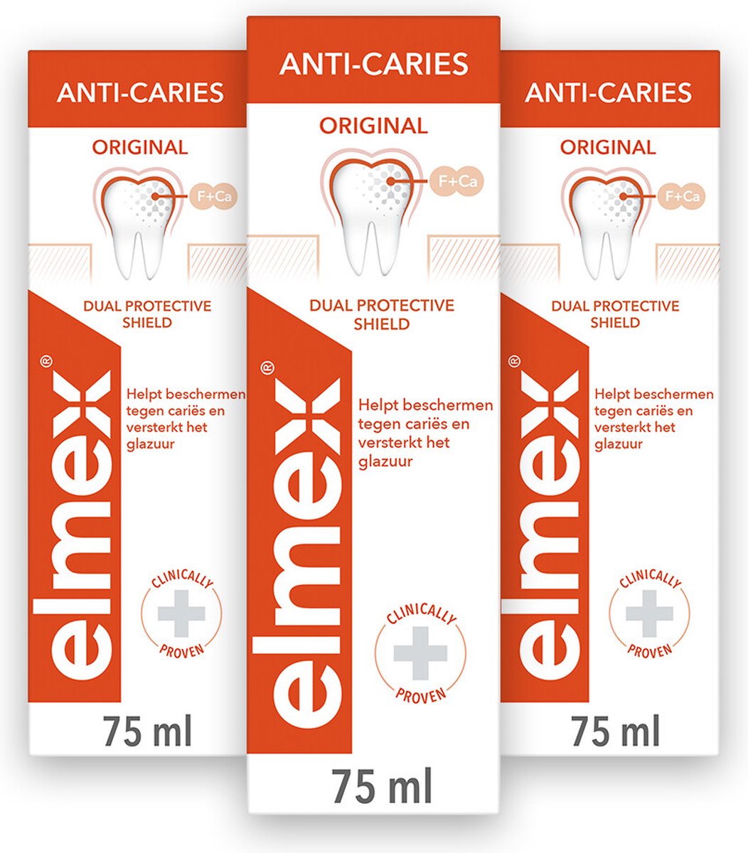 Goedkoopste 3x Elmex Tandpasta Anti-Cariës 75 ml