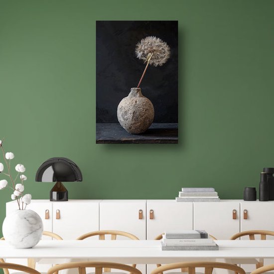 tableau fleurs - tableau nature - Tableau vase sur toile - Peintures sur toile industrielle - Toile Décoration murale - Peintures & affiches toile 75x100 cm