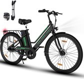Bol.com ELEKGO Elektrische Fiets EG08S - 26 Inch City Commuter EBike met Afneembare Lithium Batterij - E-Bike met 250W Motor - D... aanbieding
