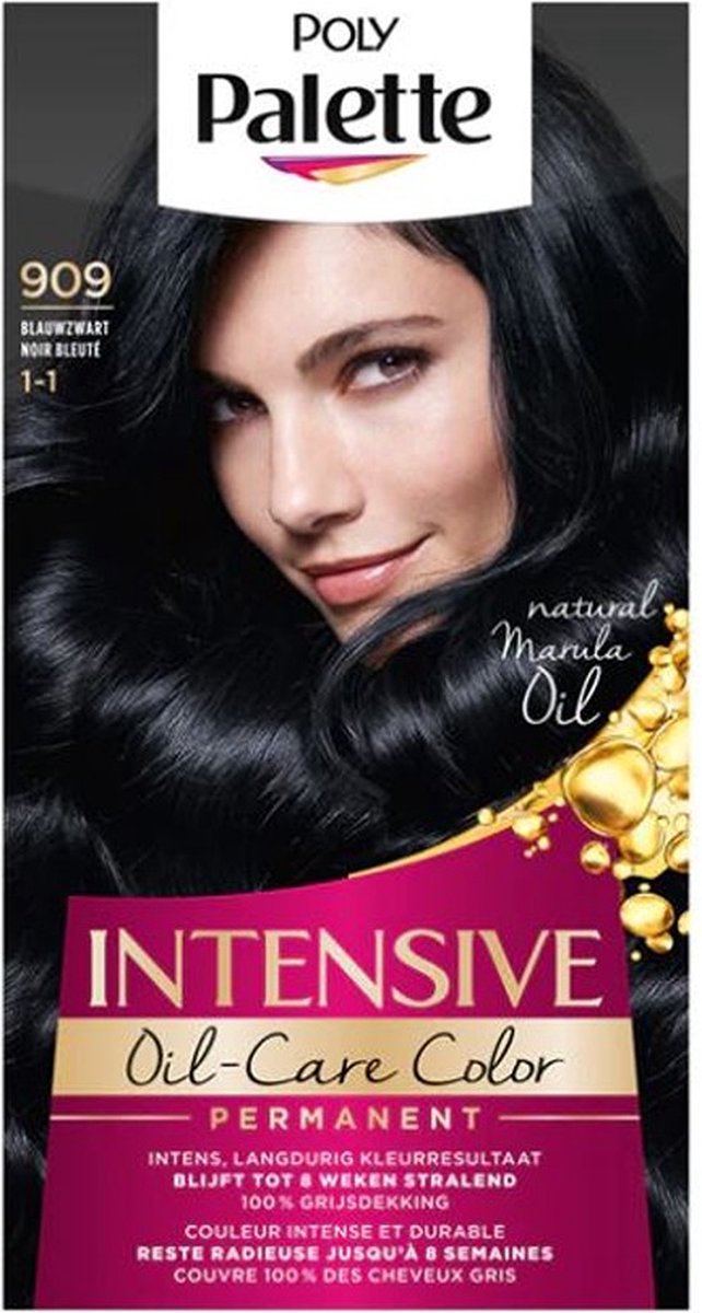Schwarzkopf Poly Palette - Haarverf - 909 - Blauwzwart - 115ml x 6