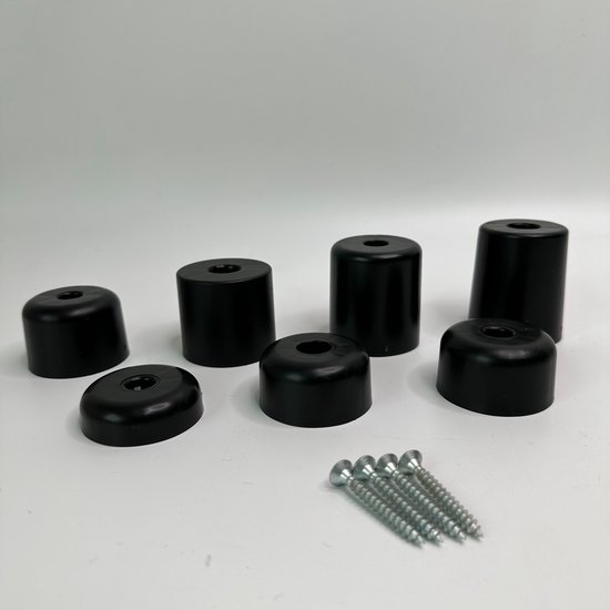 Marcopol (Verpakking van 4 stuks) Zwarte Meubelpoten, Hoogte 40 mm