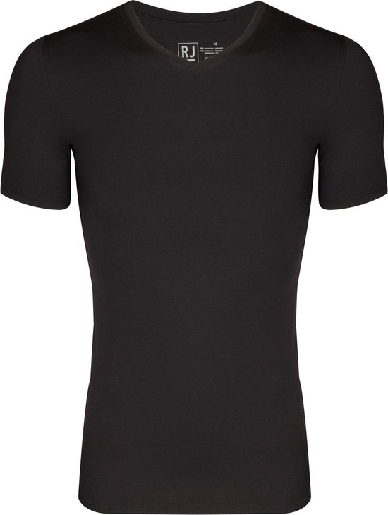 RJ Bodywear - Pure Color V-Hals T-Shirt  Zwart - XXL