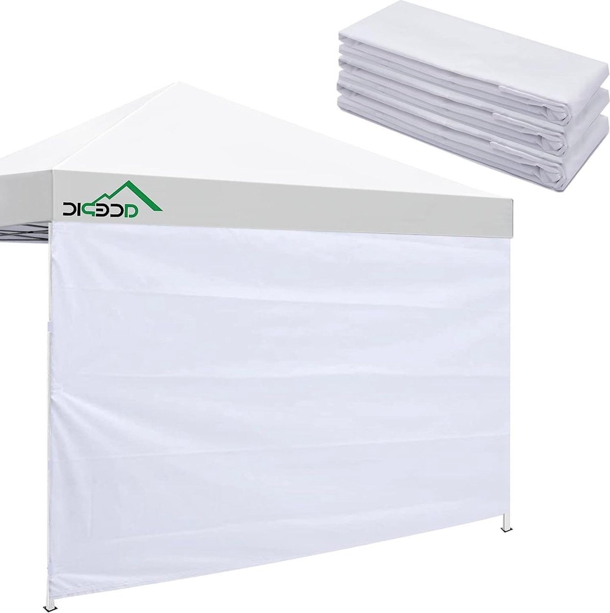 Zijwanden voor 3x3 210D pop-up tent luifel - waterdicht - 3 delen wit