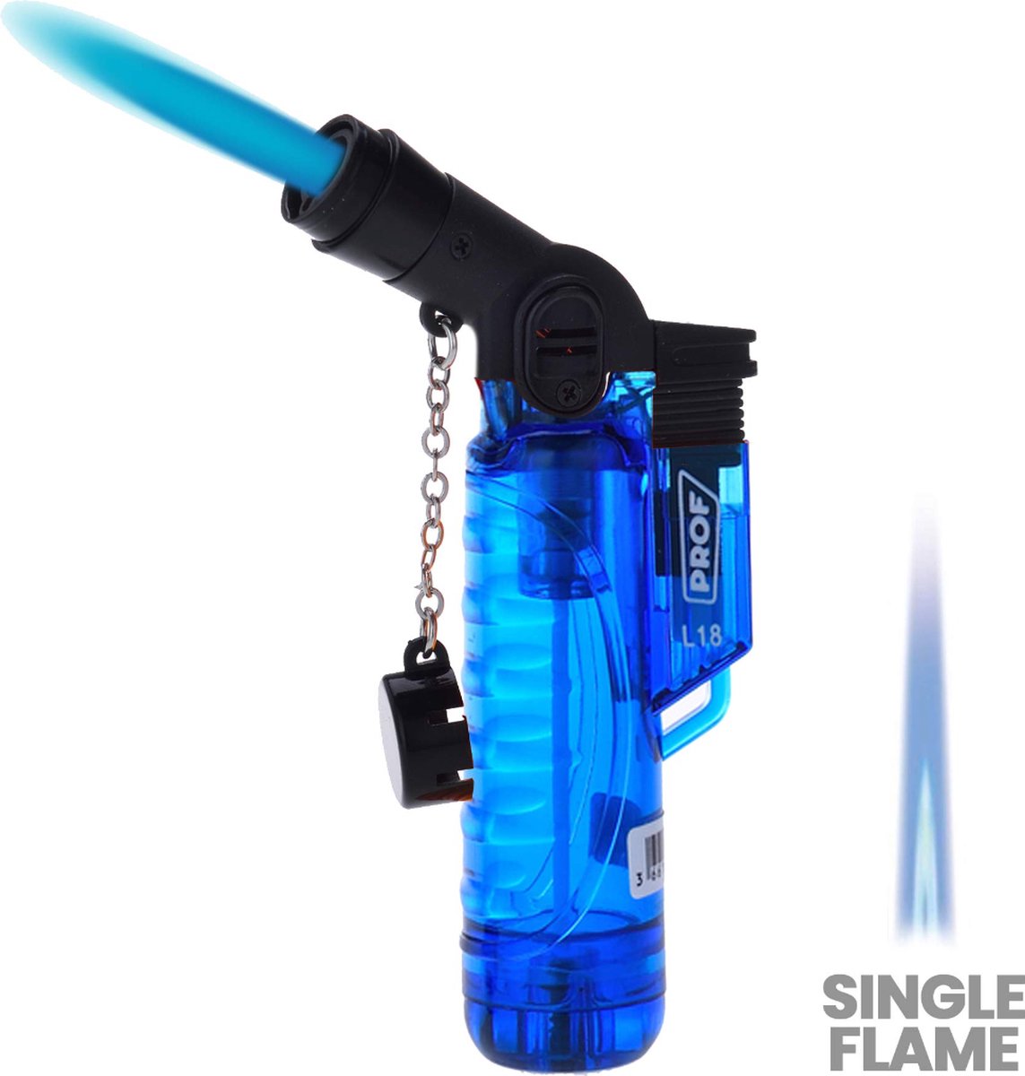 Goedkoopste Prof Turbo Hervulbare Aansteker - Vuurwerk Aansteker - Gasbrander - Gasaansteker - BBQ - Windproof - Blauw