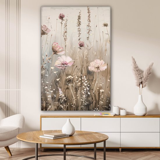 groot schilderij modern schilderij op canvas muurkunst abstracte bloemschilderijen voor huisdecoratie woonkamer foto's afdrukken 70x100 cm (28x39in) frameloos