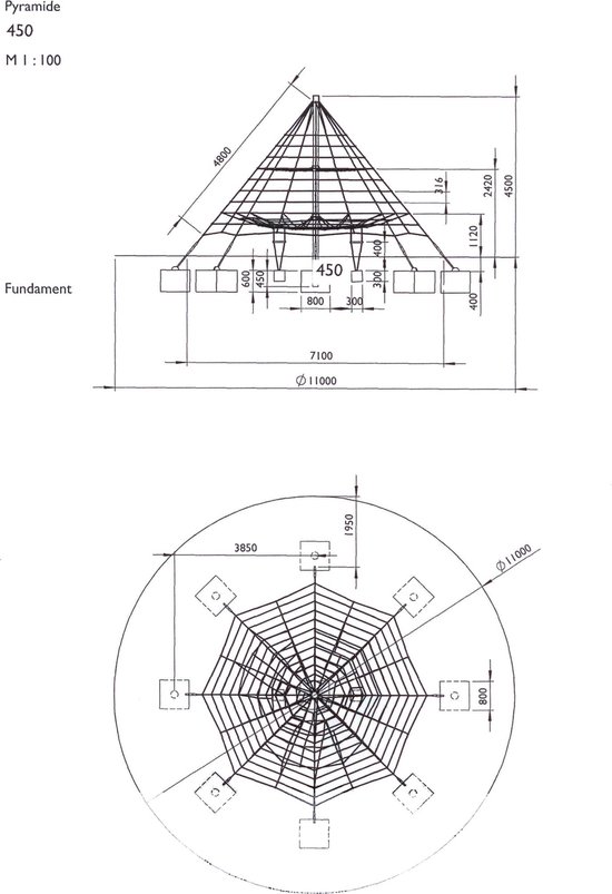 Intergard Klimpiramide klimtoestel openbare speelplaatsen 450cm