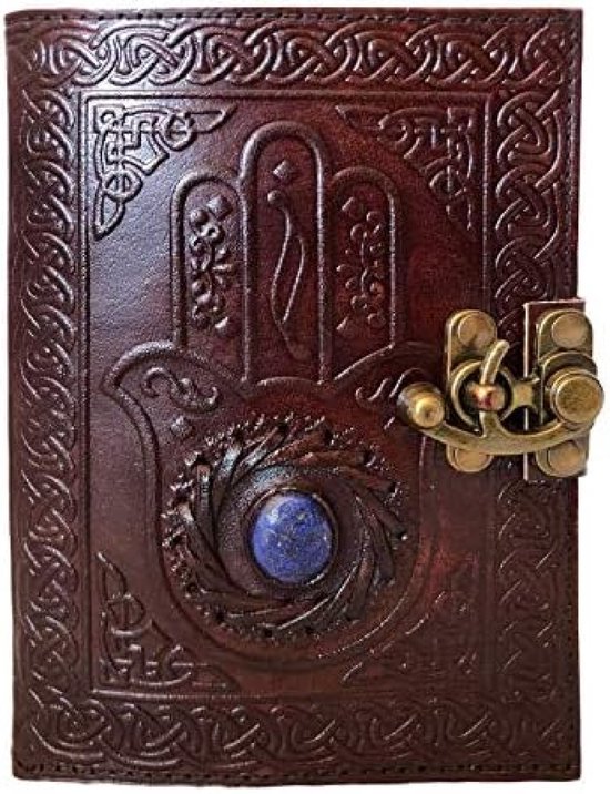 Foto: Hamsa hand embossed steen journal handgemaakt antiek notitieboek voor studenten kantoor reizen mannen vrouwen dagboek schetsboek tekening notebook formaat 5x7 inch 12x17 cm a6