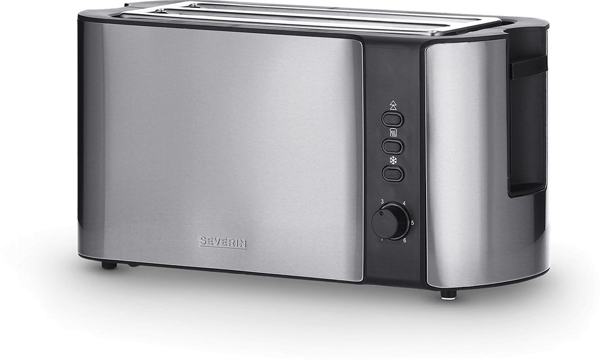 Severin AT 2590 - Broodrooster - Toaster - Long-slot - 4 Sneden - Geborsteld RVS thumbnail 2