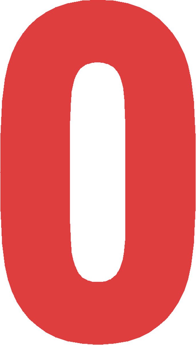 Letter O 10x5CM ROOD naam, woord, magazijn, stellingen, showroom, bedrijf, route, openbare gebouwen