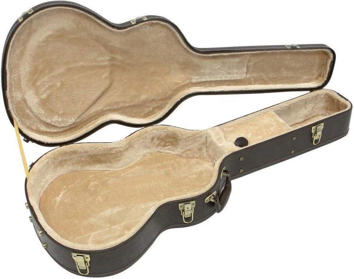Gitaaretui Arched Top Prestige Brown Edition voor Westerngitaar met extra ruimte