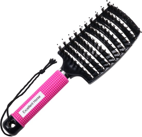 Excellent Horse Supreme Borstel – Paardenborstel – Verwijdert moeiteloos klitten – Voorkomt gespleten haarpunten – Voor de manen en staart – 24.5 cm – Roze Excellent Horse Supreme Borstel – Paardenborstel – Verwijdert moeiteloos klitten – Voorkomt gespleten haarpunten – Voor de manen en staart – 24.5 cm – Roze