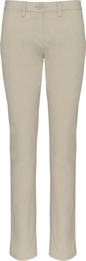 Pantalon Femme 36 NL (38 FR) Kariban Beige 98% Katoen, 2% Élasthanne