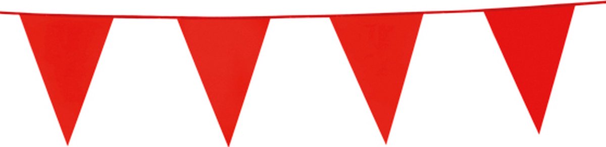 6x Vlaggenlijn Rood 10 meter - Verjaardag Feest Party Festival Poolparty Decoratie