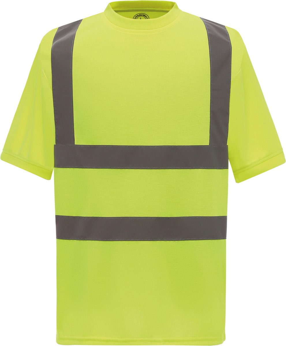 Yoko Signalisatie T-shirt met korte mouwen YHVJ410 - Hi Vis Yellow - S