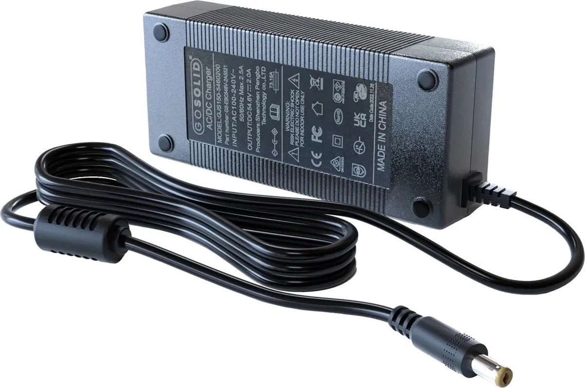 GO SOLID! Oplader geschikt voor Navee N65 Elektrische step