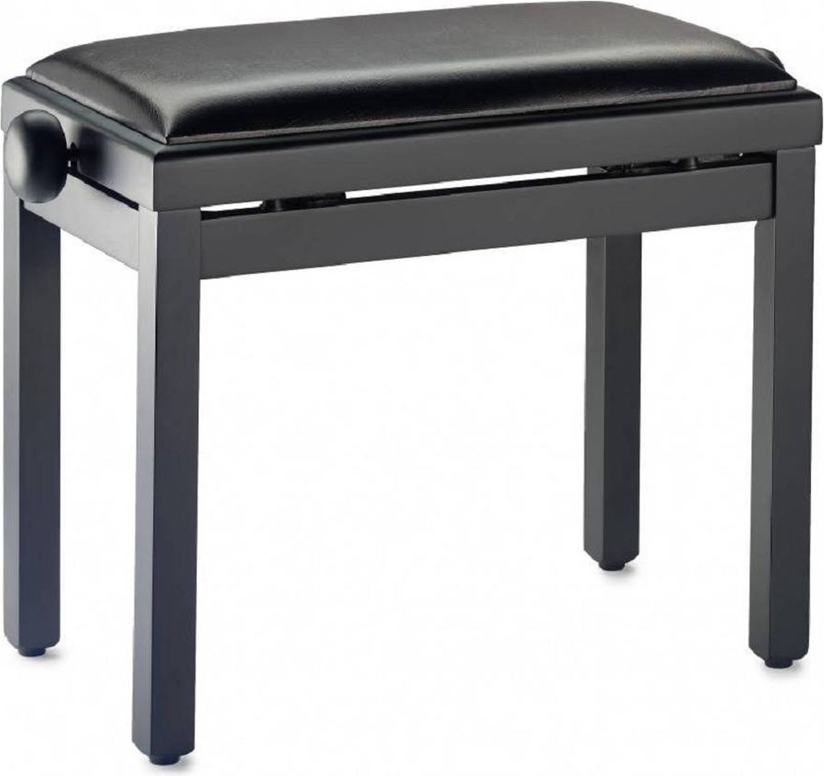 Ludio Pianobank Zwart Mat - Leer - PB20ZMZL