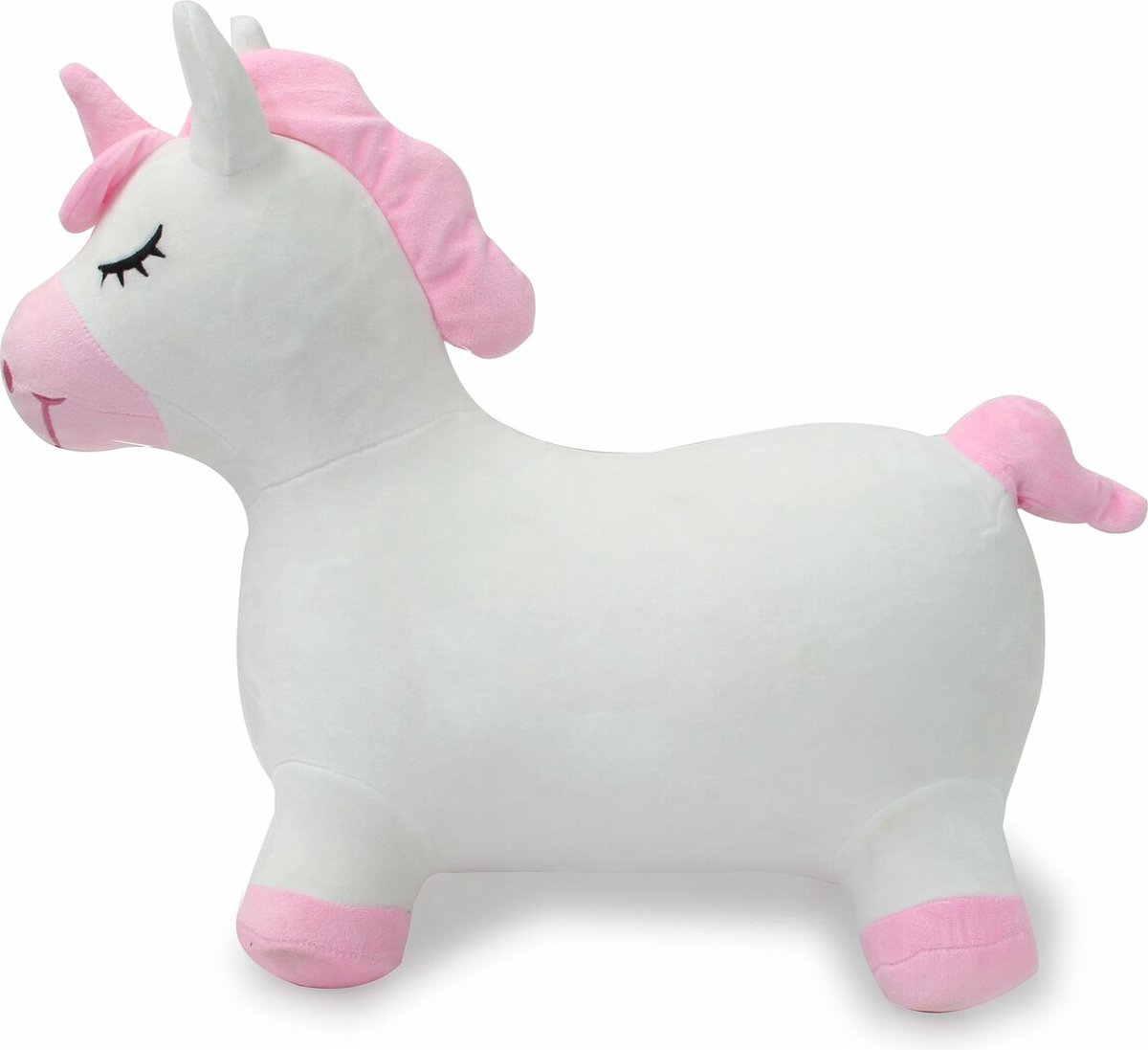 Jamara Skippybal - 466002 Skippydier Eenhoorn Wit Roze Pluche Junior met Pomp — afbeelding 11