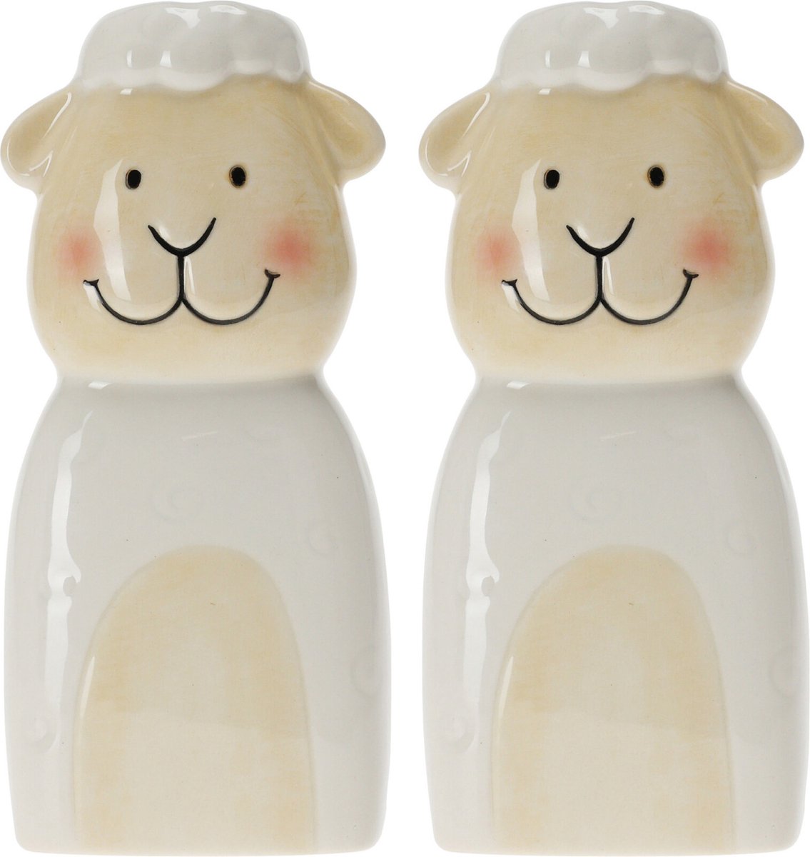 Waterverdamper radiator - 2x - schaap - kunststeen - kinderkamer - 18 cm - luchtbevochtiger