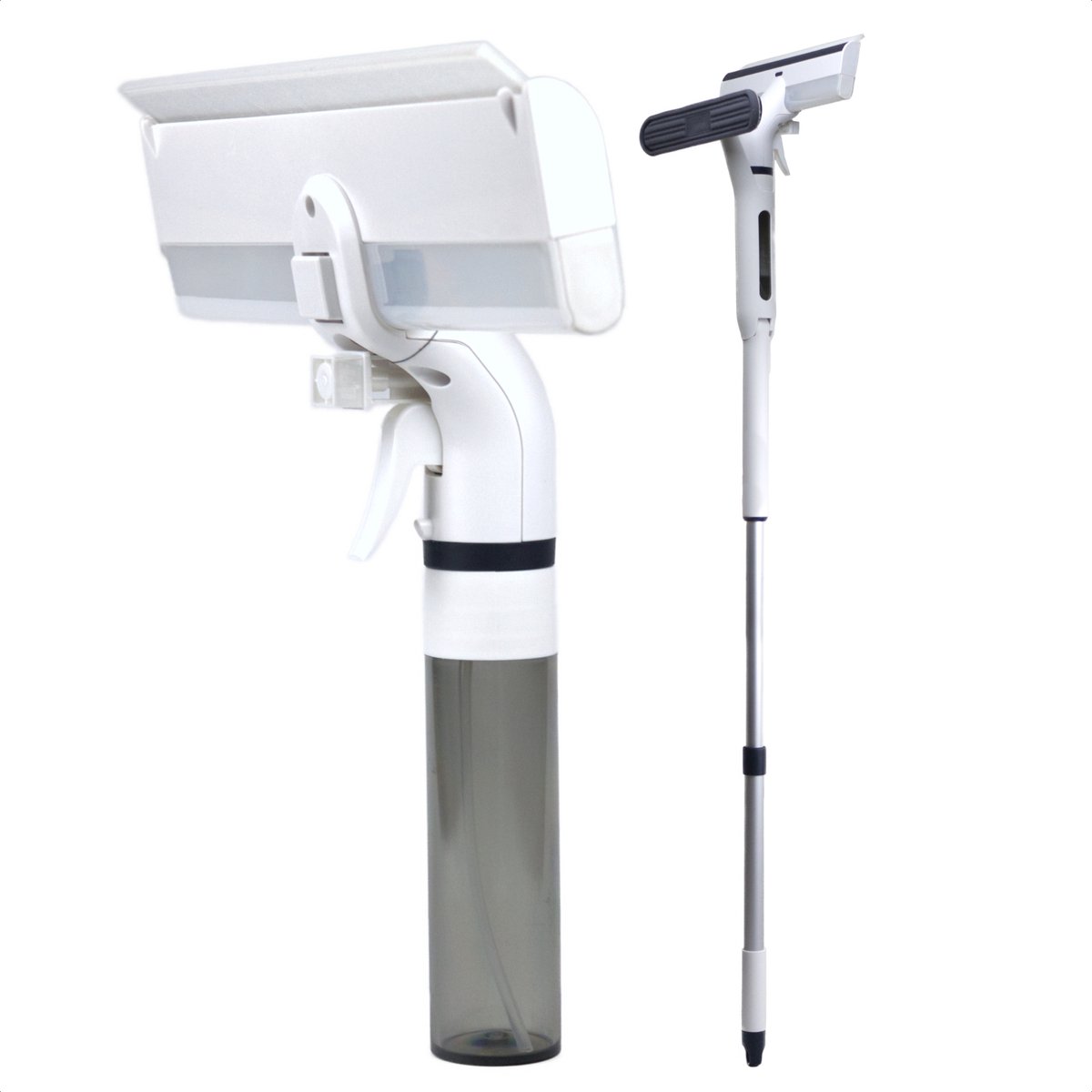 Goedkoopste Aquila 4-in-1 Raamwisser met Telescoopsteel en Spons & Spray Functie - Ramenwasser Telescopisch met Steel tot 110cm - Uitschuifbare Ramenwisser & Raamtrekker - Raamwasser - Ramen Wassen Lange Steel