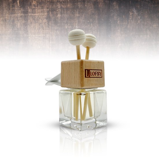 Foto: Lofsy old wood no 22 autoparfum auto parfum inspired collection ge nspireerd op tom ford oud wood autogeur auto verfrisser auto accessoires transparante fles