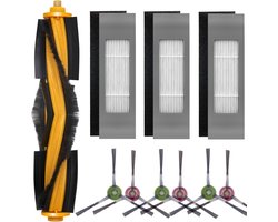 Rolborstels - hoofdborstel - Onderdelen geschikt - HEPA-filters - Voor Ecovacs Deebot Ozmo 920/950/700/750/T5/T8/T8+/T8 AIVI/N8/N8+/N8 PRO/T9 - Vervangende onderdelen voor robotstofzuiger