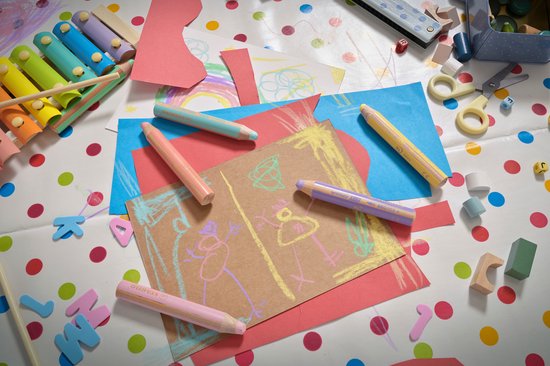 STABILO Woody 3 en 1 - Crayon de couleur multi-talentueux - Étui avec 6 couleurs pastel Incl. Taille-crayon