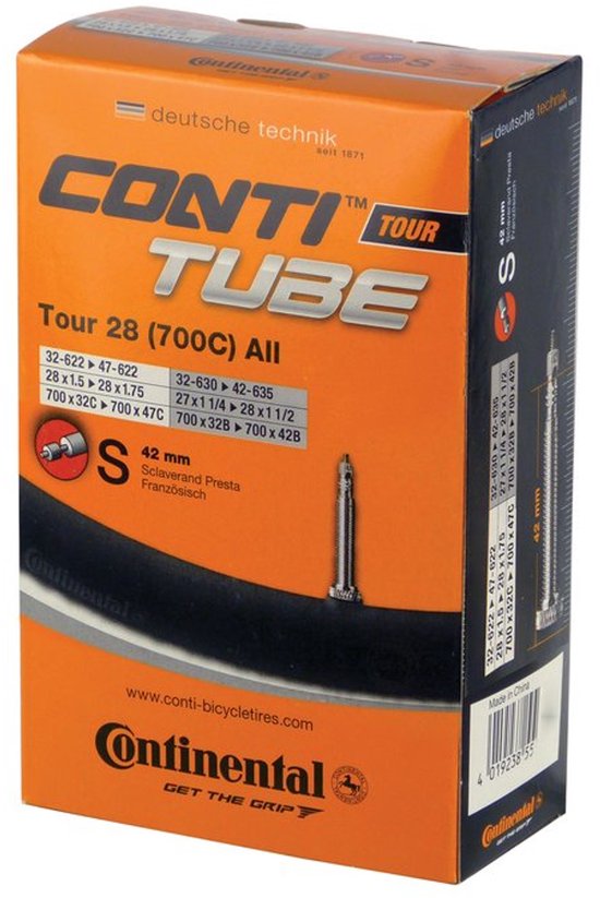 Continental Tour 28 - Binnenband Fiets - Frans Ventiel - 42 mm - 28 x 1 1/4 - 1 3/8 - 175 - 200 van Continental — afbeelding 2