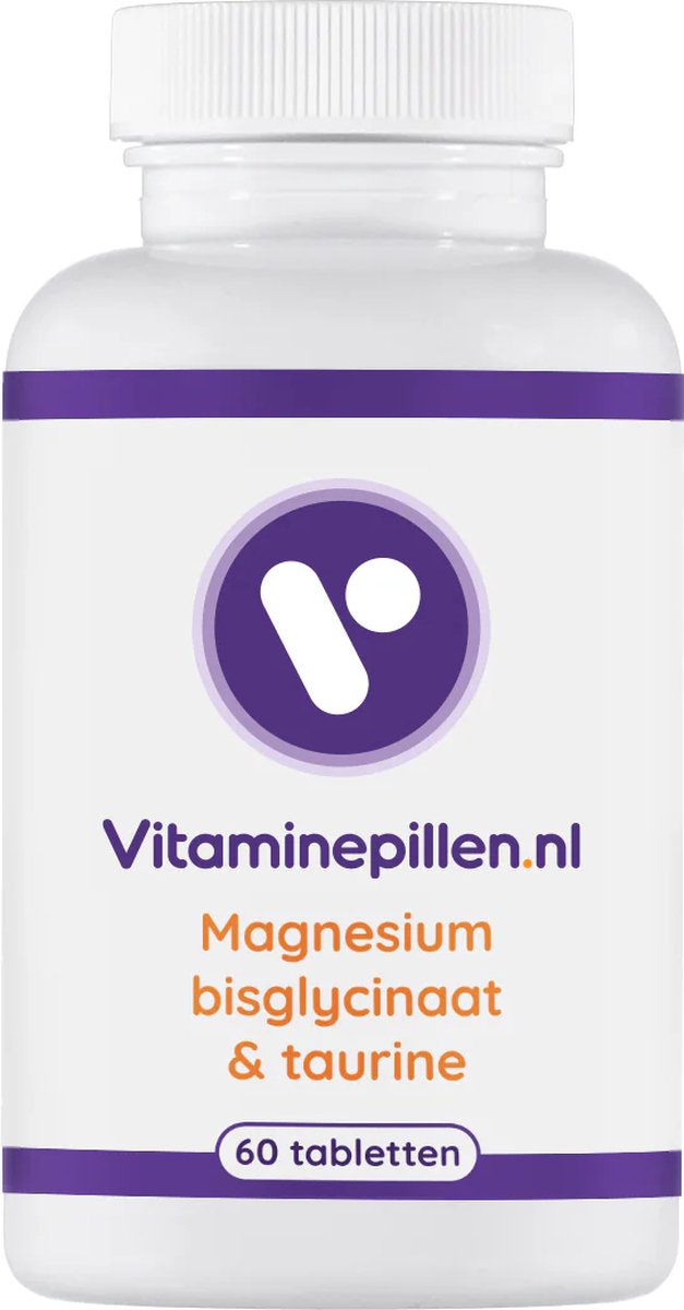 Goedkoopste Vitaminepillen.nl | Magnesium bisglycinaat / taurine - 60 Tabletten - Bevordert de slaap. Helpt de spieren ontspannen en draagt daardoor bij aan een betere slaap. Geeft meer energie. Ideaal voor sporters.