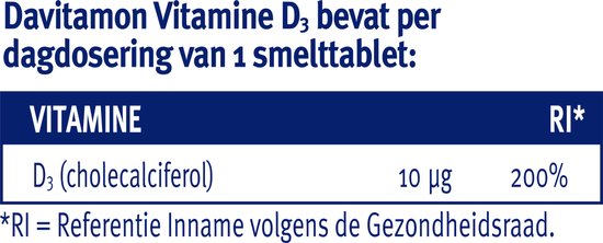 Davitamon Vitamine D Volwassen - vitamine D3 volwassenen - Smelttablet 150 stuks