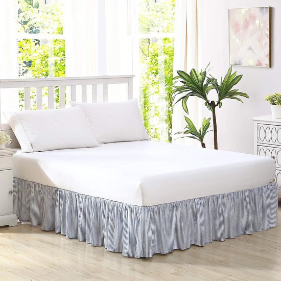 Jupe de lit a volants en coton legere decoration d interieur Style classique jupe. bol