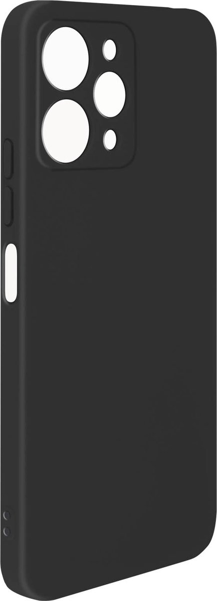 Avizar Hoes Geschikt voor Xiaomi Redmi 12 Halfstijf met Soft Touch afwerking, Zwart