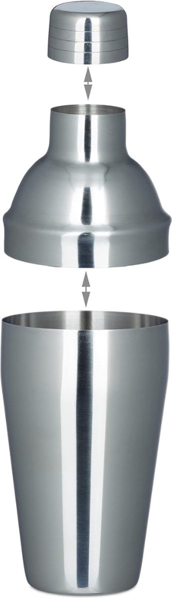 Cocktail set - 5 delig - Zilver - Cocktailsets met cocktailshaker - Cadeauverpakking / Luxe verpakking - RVS — cadeau in Kookcadeaus - foto 2