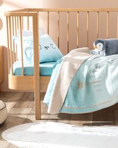 Meyco Baby slaapzak met afritsbare mouwen - Penguin - soft sand - Vol Verwachting
