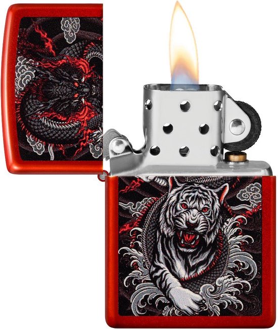 Foto: Zippo aansteker dragon tiger tattoo