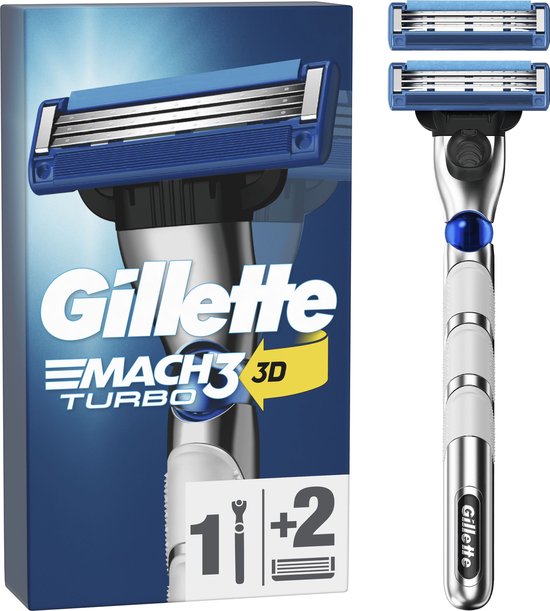 Gillette Mach 3 Turbo – 1 Scheermes – 2 Navulmesjes