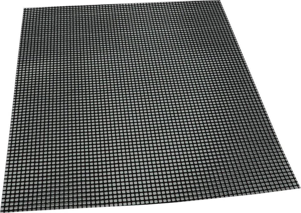 Finnacle - BBQ mat - BBQ matjes - Ovenmat - Bakmat - 33/40CM - Anti aanbak - Teflon - 2 stuks - Zwart - Grillmatjes