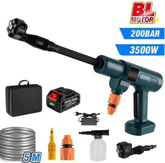 Hogedrukreiniger - Hogedrukreinigers - 6 In 1 - Accu - Hogedrukspuit - Hogedrukreiniger Accessoires - 200bar
