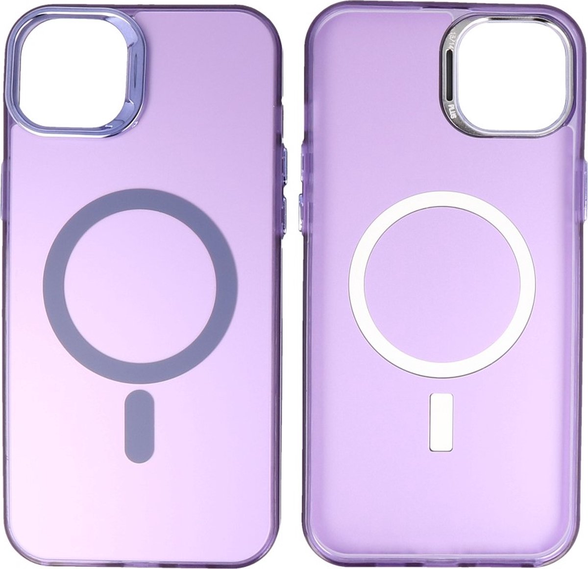 Magsafe Hoesje Geschikt voor iPhone 14 Plus - Magnetisch Smartphone Hoesje - Paars